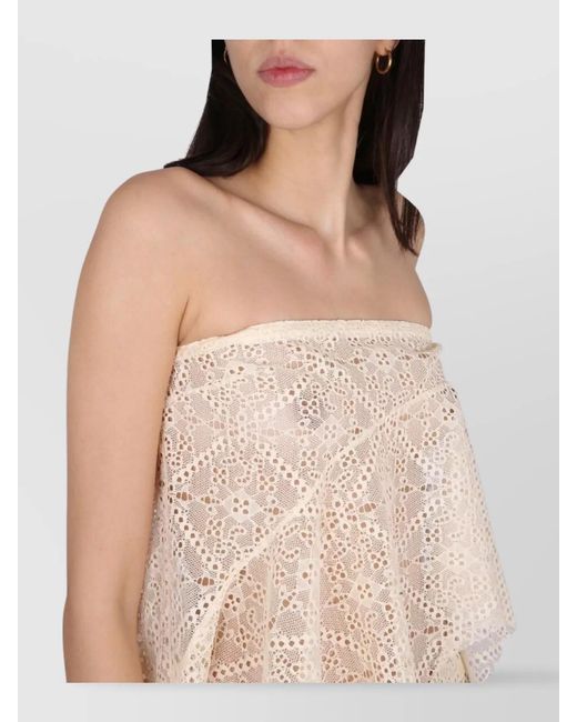DSquared² Pink Embroidered Cropped Blouse