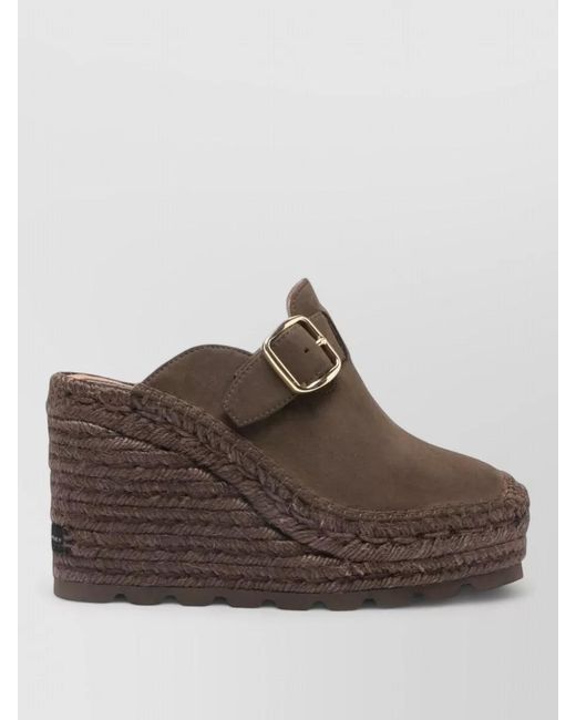 Stella McCartney Brown Suede Clogs