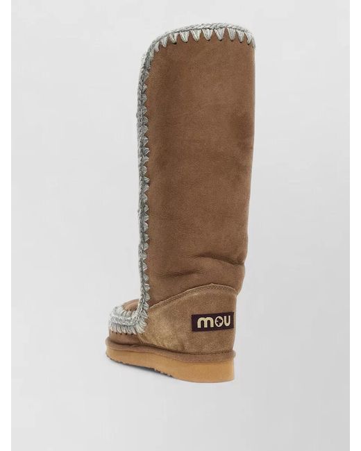Mou Brown Eskimo 40 Knee High Flat Sole Boots