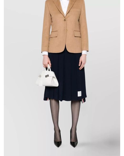 Thom Browne Natural Camel Hair Single-Breasted Blazer