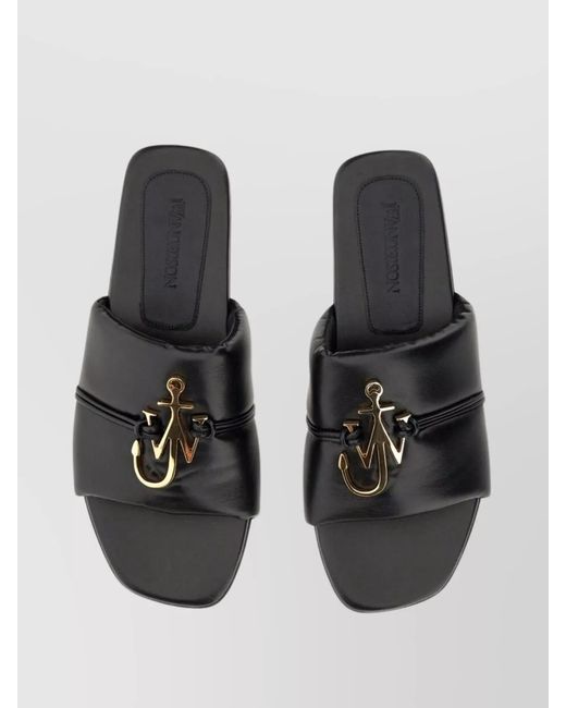 J.W. Anderson Metallic Logo Slide Sandal Anchor Detail