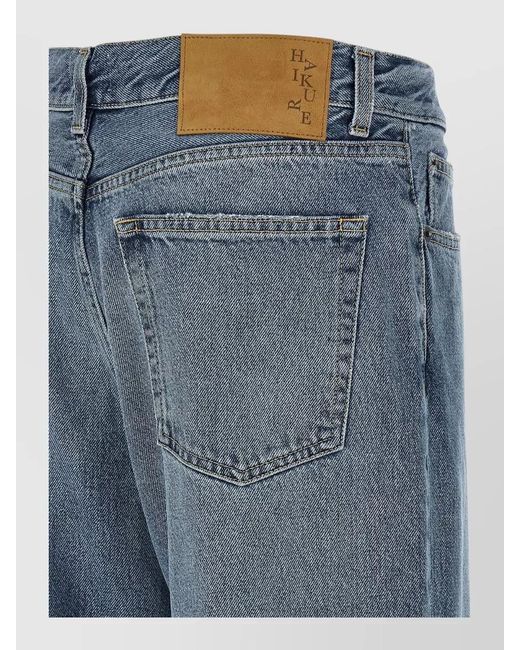 Haikure Blue Cotton Straight-Leg Jeans