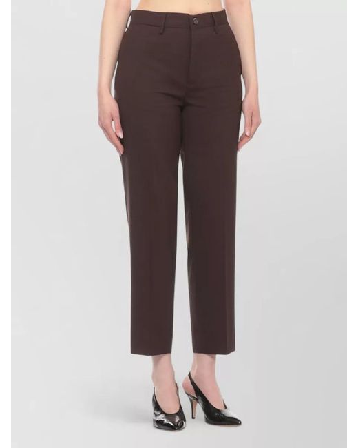 Briglia 1949 Gray Tailored Straight Wool Blend Pants Loops