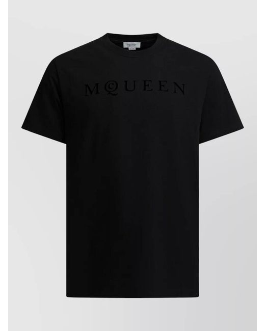 McQueen Black Cotton T-Shirt for men
