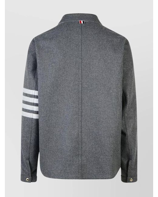 Thom Browne Gray '4 Bar' Wool Blend Jacket for men