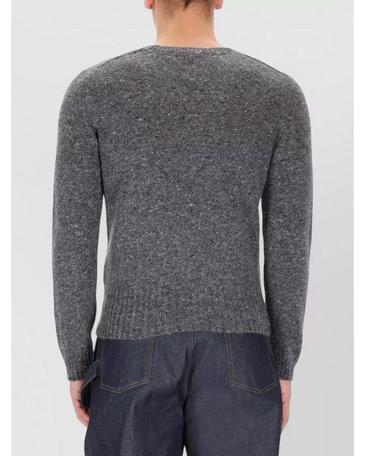 J.W. Anderson Gray Crew Neck Knitwear Featuring Embroidery Detail for men