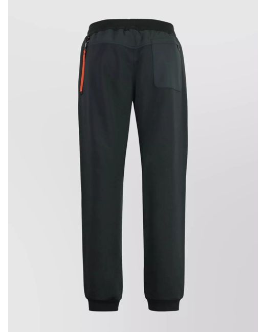 Parajumpers Gray Ribbed Cuffs Nylon Track Pants for men