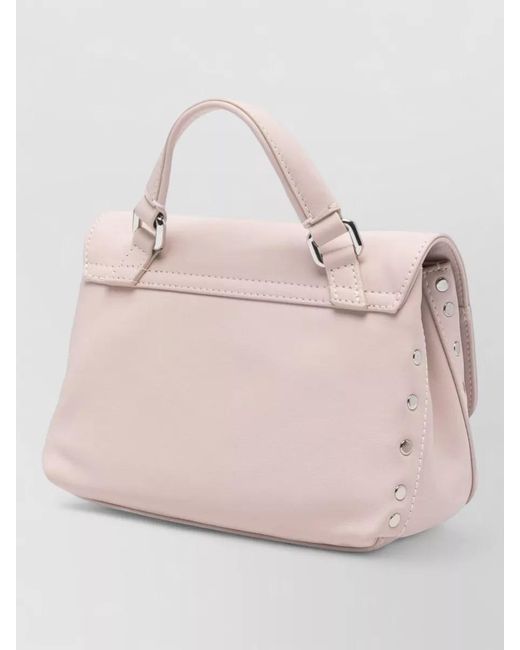 Zanellato Pink Postina Saeta Baby Leather Crossbody Bag