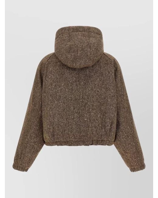 Brunello Cucinelli Brown Cropped Down Jacket