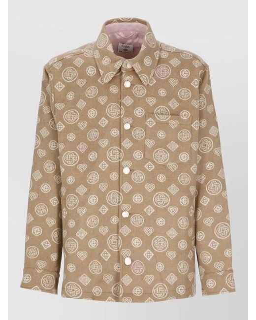 Casablanca Brown Monogram Wool Jacket for men