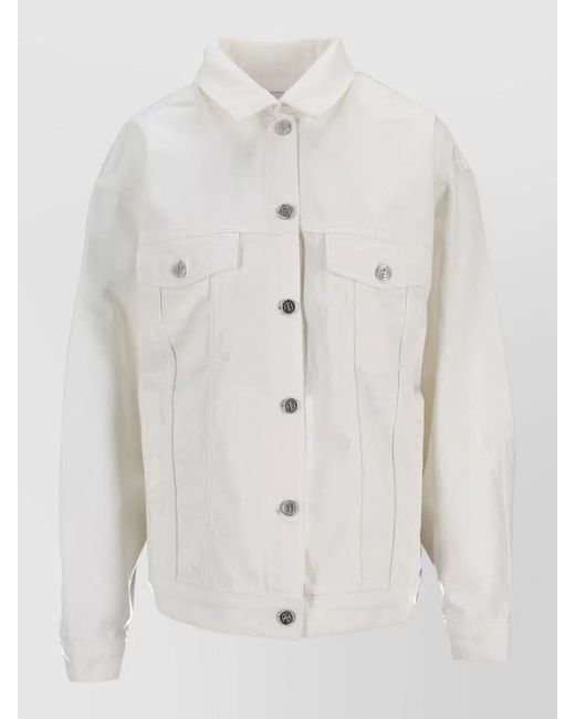 Anine Bing White Denim Jacket