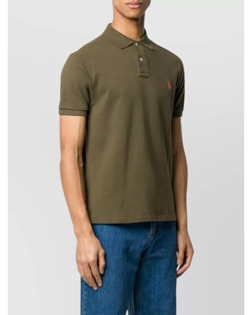 Polo Ralph Lauren Green Slim-Fit Cotton Short-Sleeve Polo Shirt for men