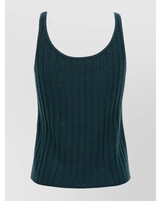 Eres Green Cashmere Wool Tank Top
