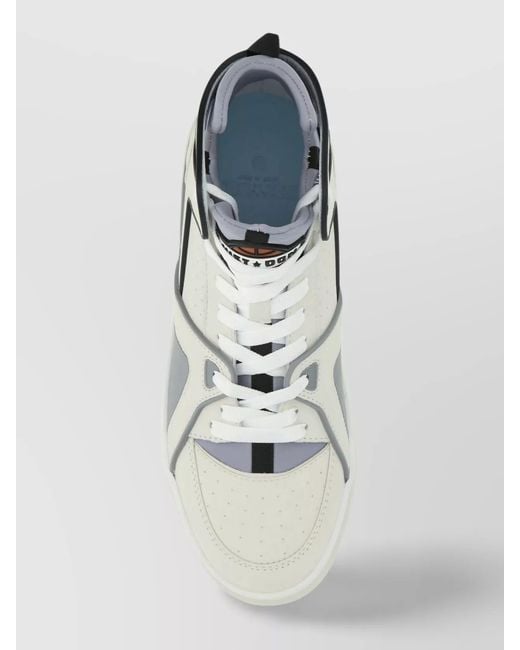 Just Don Metallic Leather High-Top Sneakers for men