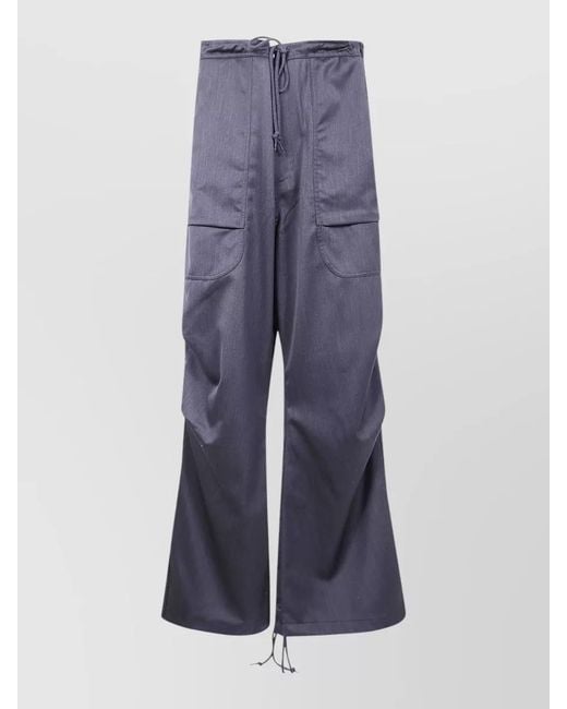 Entire studios Blue Barren Cargo Suiting Pants Patch Pockets