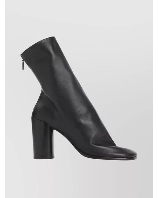 Lemaire Black Leather Ankle Boots