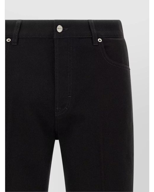 Gucci Black Cropped Straight-Leg Jeans for men