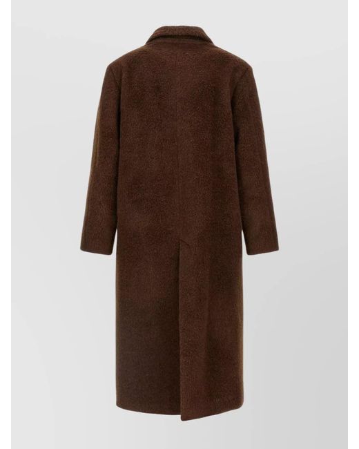 Séfr Brown Single Breasted Coat for men