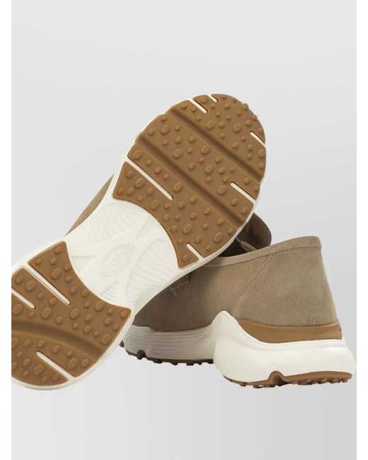 Tod's Natural Leather Slip-On Sneakers