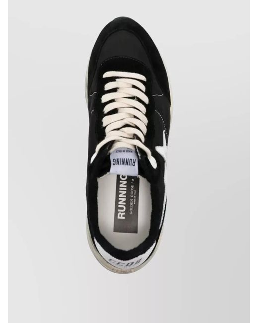Golden Goose Deluxe Brand Black Leather And Fabric Low Top Sneakers for men