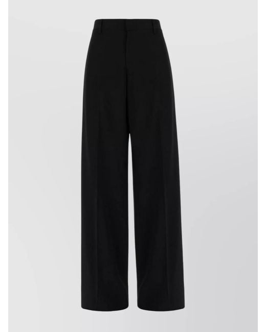 DSquared² Black Wide-Leg Trousers