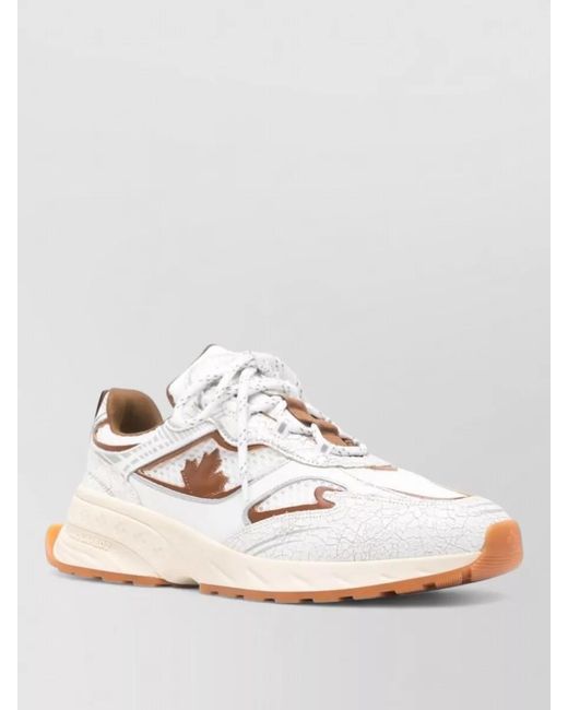 DSquared² White Leather Low-Top Sneakers for men