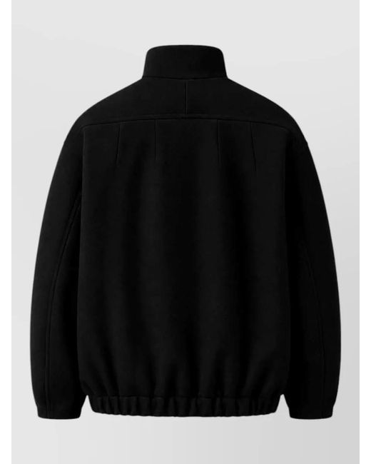 Dries Van Noten Black Wool Bomber Jacket