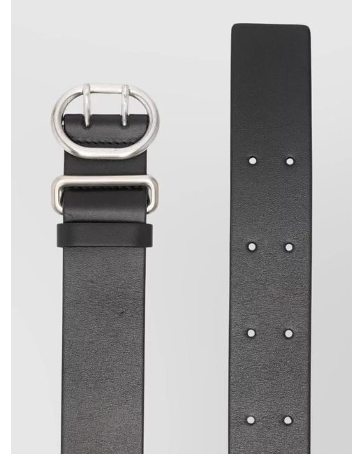 Jil Sander Black Leather Belt for men