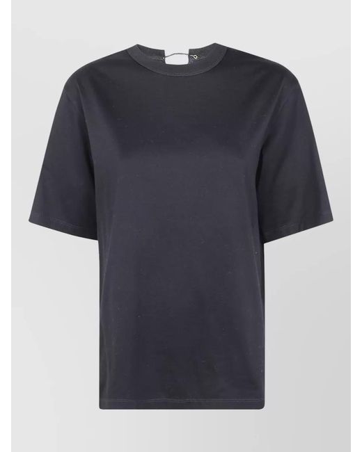 Carven Blue Pearl Top V Neck Short Sleeves