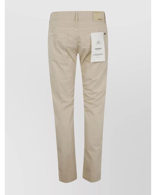 Incotex Natural Denim Straight-Leg Trousers for men