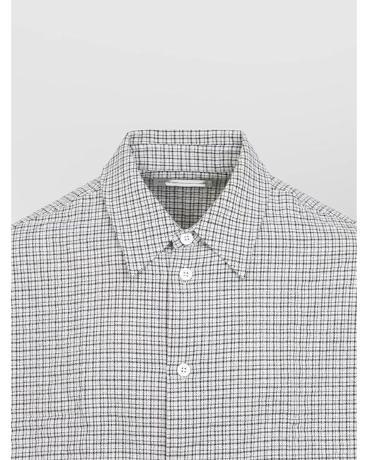 Studio Nicholson Gray Checked Long-Sleeve Shirt for men