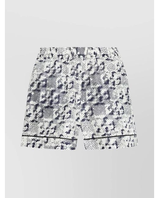 Tory Burch Pink Silk Camp Shorts Abstract Print