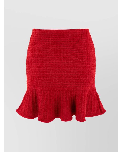 Self-Portrait Textured Knit Mini Skirt