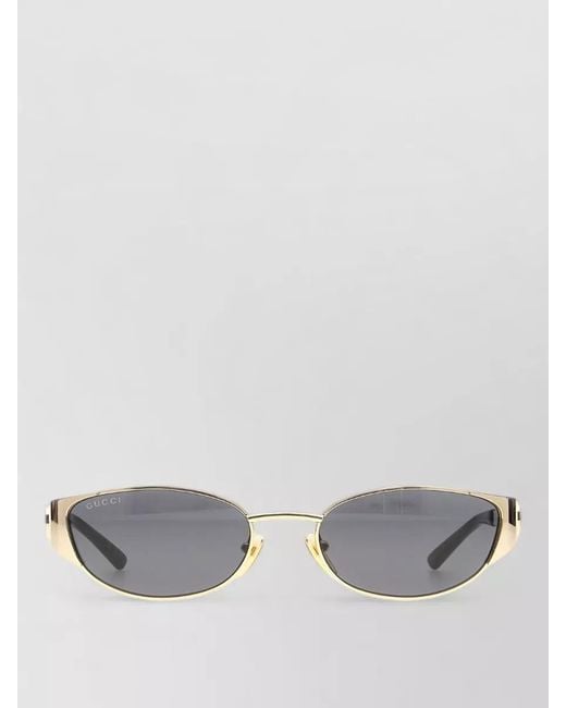 Gucci Gray Metal Sunglasses Slim Arms Nose Pads