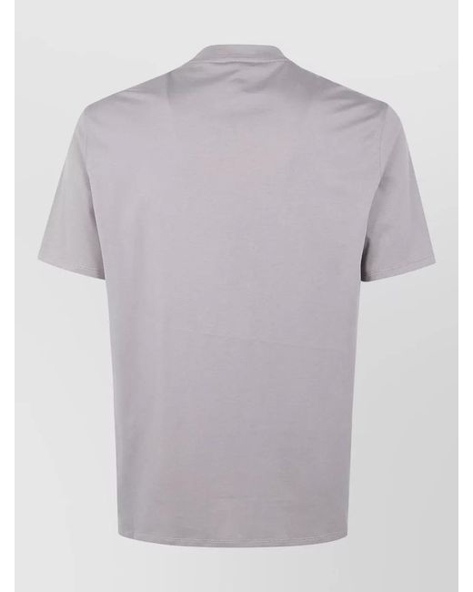 Emporio Armani Gray Short Sleeve Crew Neck Cotton T-Shirt for men