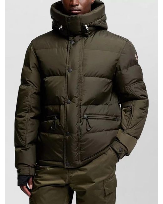 Moncler Green Down Hooded Ski Jacket for men