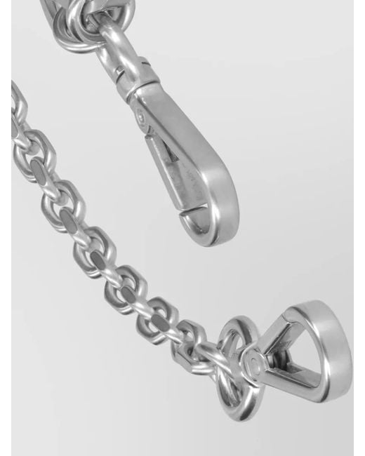 Maison Margiela White Chain Belt Featuring Key Ring Detail