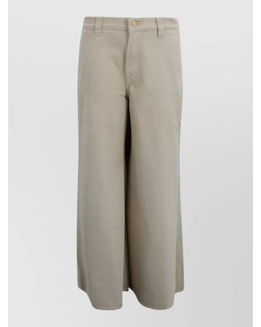 7 For All Mankind Gray High Rise Wide Leg Denim Trousers
