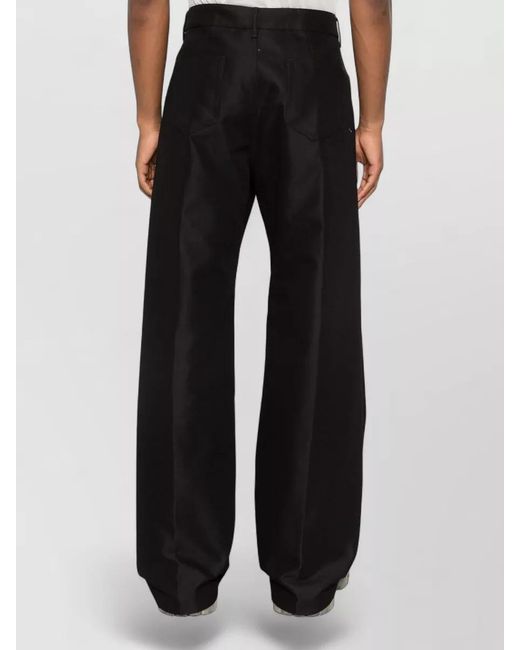 Rick Owens Black Cotton Wide-Leg Low-Rise Jeans for men