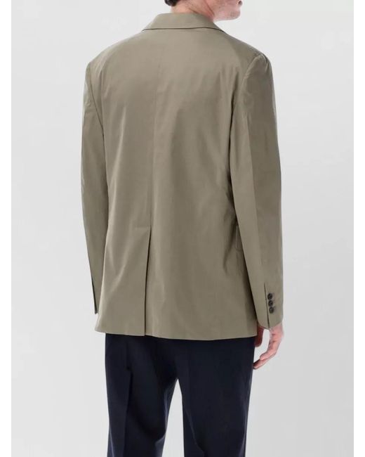 Prada Natural Poplin Blazer Regular Fit Notch Lapel for men