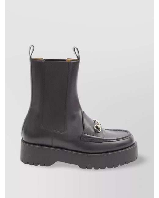 Gucci Black Horsebit Boots