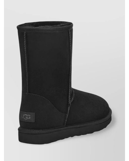Ugg Black Suede Leather Ankle Boots