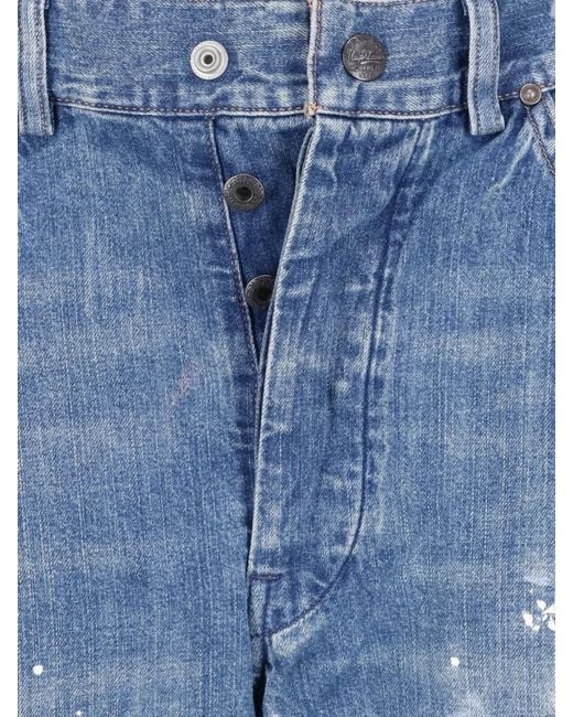 Polo Ralph Lauren Blue Denim Straight Jeans Wide Leg Belt Loops for men