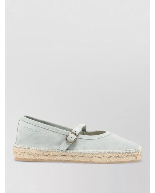 Woolrich Multicolor Suede Leather Ballet Espadrilles Round Toe