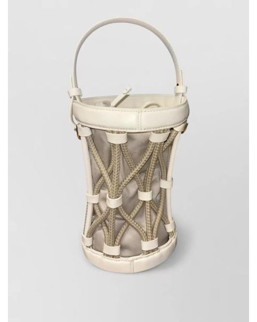 Coccinelle Natural Koi Bucket Bag Handle Rope Detail
