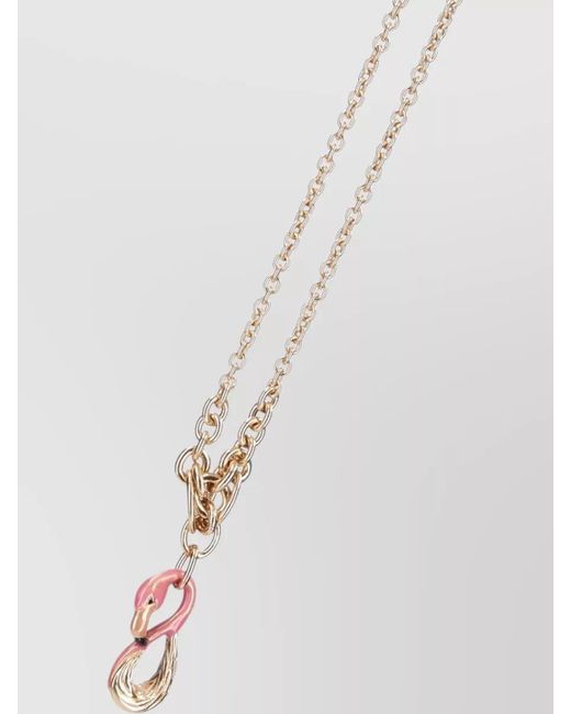 Chloé White Necklace Adjustable Length Chain Pendant Detail