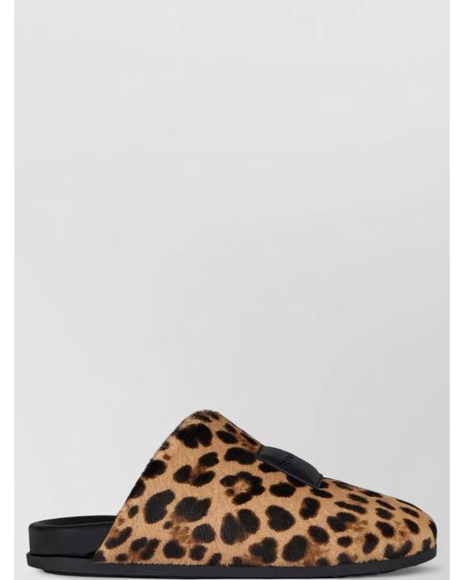 Givenchy Multicolor Label Flat Pony Effect Leopard Mules