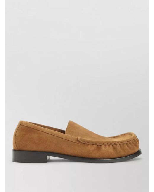 Dries Van Noten Brown Suede Loafer Slipper Apron Toe Design for men
