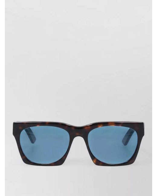 Facehide Blue Square Sunglasses Thick Arms Tortoiseshell Frame