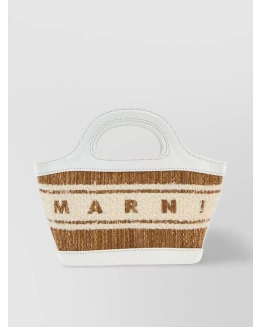 Marni Natural Tropicalia Micro Raffia Shoulder Bag